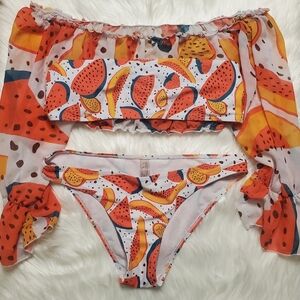 Colorful Fruit Pattern Bikini Set